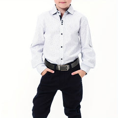 Kids Brown PU Leather Belt with Automatic Elastic Waistband
