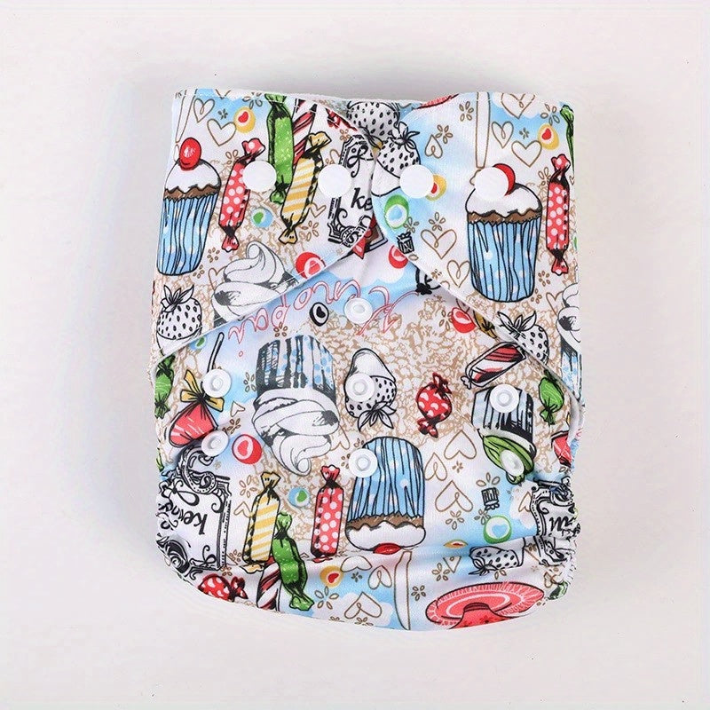 Soft Knitted Fabric Coated Diapers with Snap Buttons