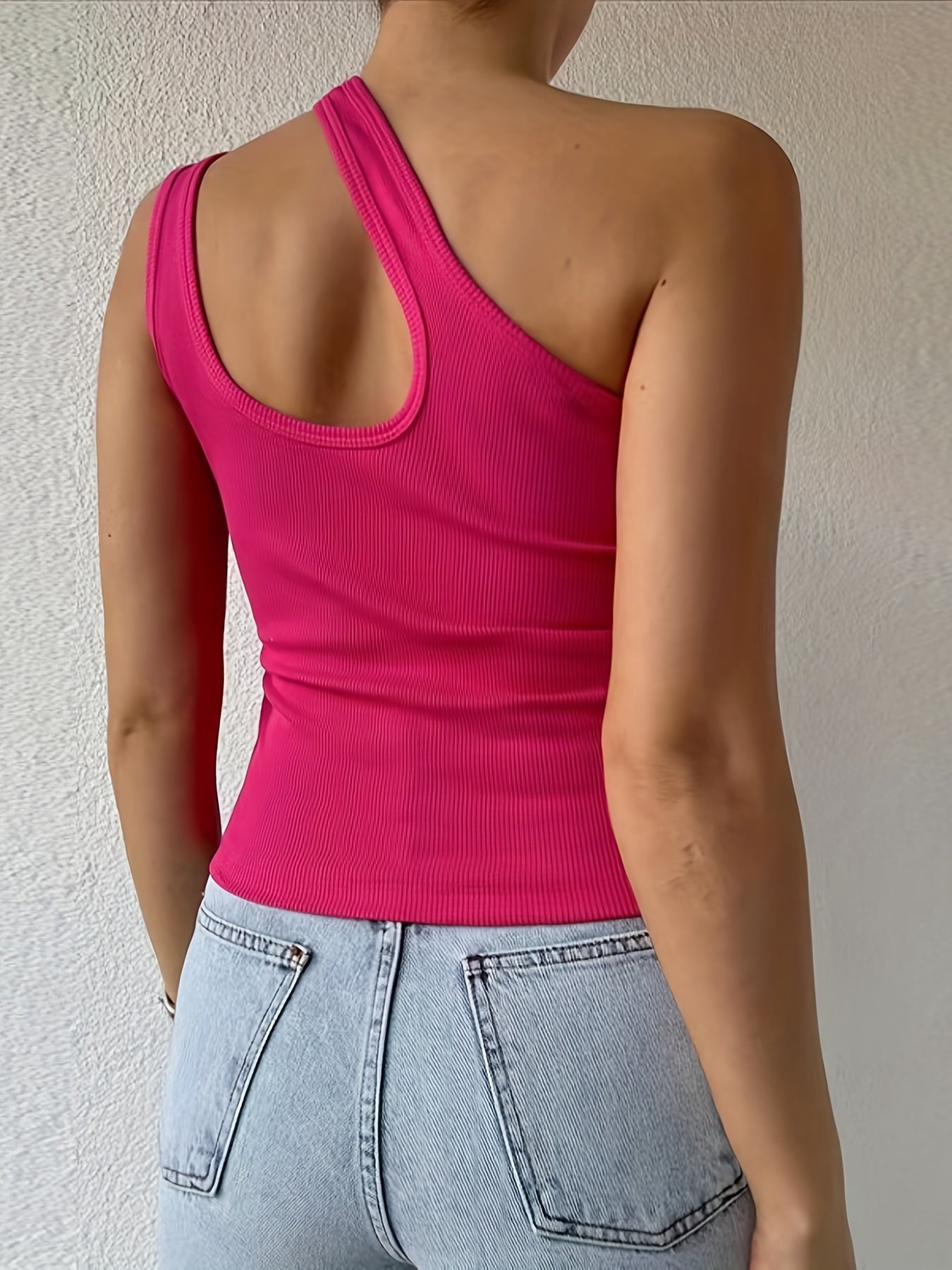 Sexy Sleeveless Asymmetrical Tank Top for Summer