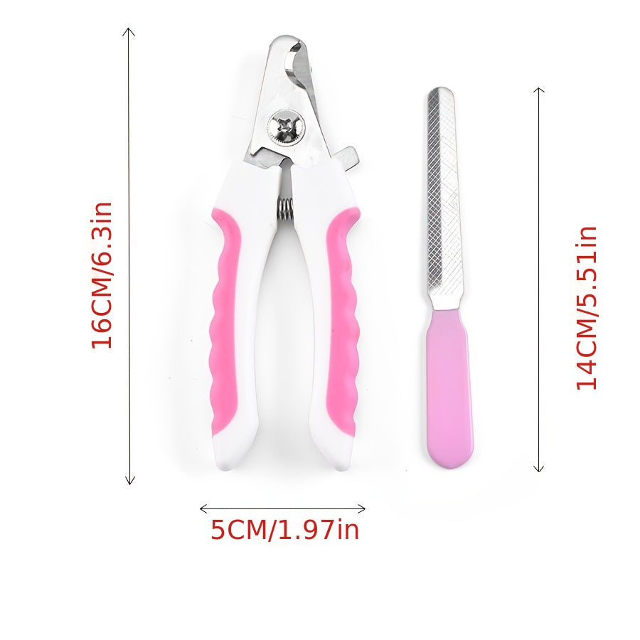 Stainless Steel Pet Nail Clipper with File for Cat and Dog