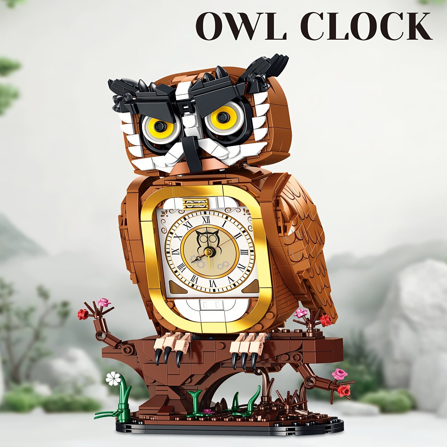 Educational Owl Clock Building Blocks Set for Ages 6