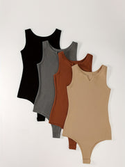 Sexy Knitted Sleeveless Bodysuits 4-Pack