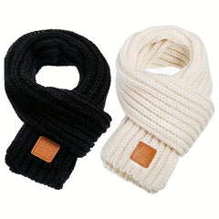 2pcs Winter Knitted Scarf for Kids Boys Girls