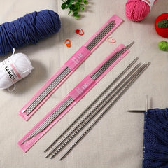 11Pcs Knitting Stainless Steel Needle Kit 2.0-6.0mm Straight Sweater Needle