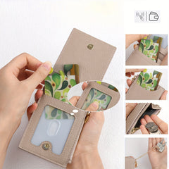 Minimalist Credit Card Holder Zipper Coin Purse Clutch Bag