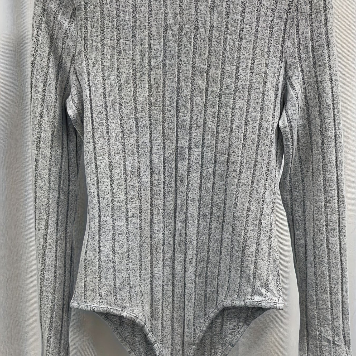Ribbed Knit Bodysuit Long Sleeve for Fall & Winter