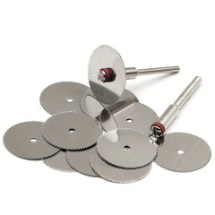 7pcs Stainless Steel Cutting Disc Set with 2 Mandrels for Rotary Tools