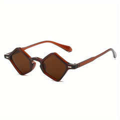 Geometric Frame Sunglasses Tinted Lens Rivet Eyewear