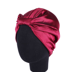 Double Layered Stretch Bandana Hat Bonnet Women Sleep Shower Cap