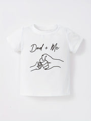 Toddler Baby Boys Short Sleeve Tee Top Dad Me T Shirt Father's Dress