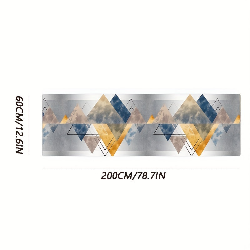 Geometric Non Slip Rug Washable Laundry Room Bedroom Carpet