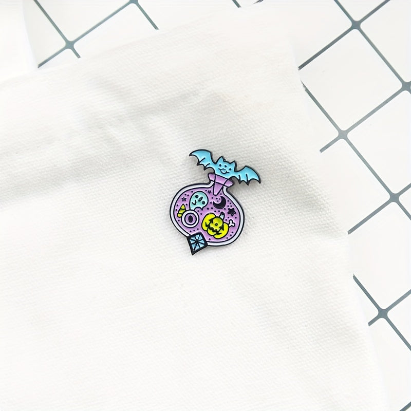 Halloween Magic Bottle Enamel Brooch for Clothes Bags