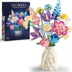 Adult Bouquet 1002pcs Flower Building Blocks Set Unique Home Decoration
