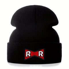 Sport Knit Beanie Hat Cartoon Anime Letter R Embroidery Winter Ski Cold Hat