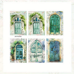 20pcs Retro Floral Window Deco Material