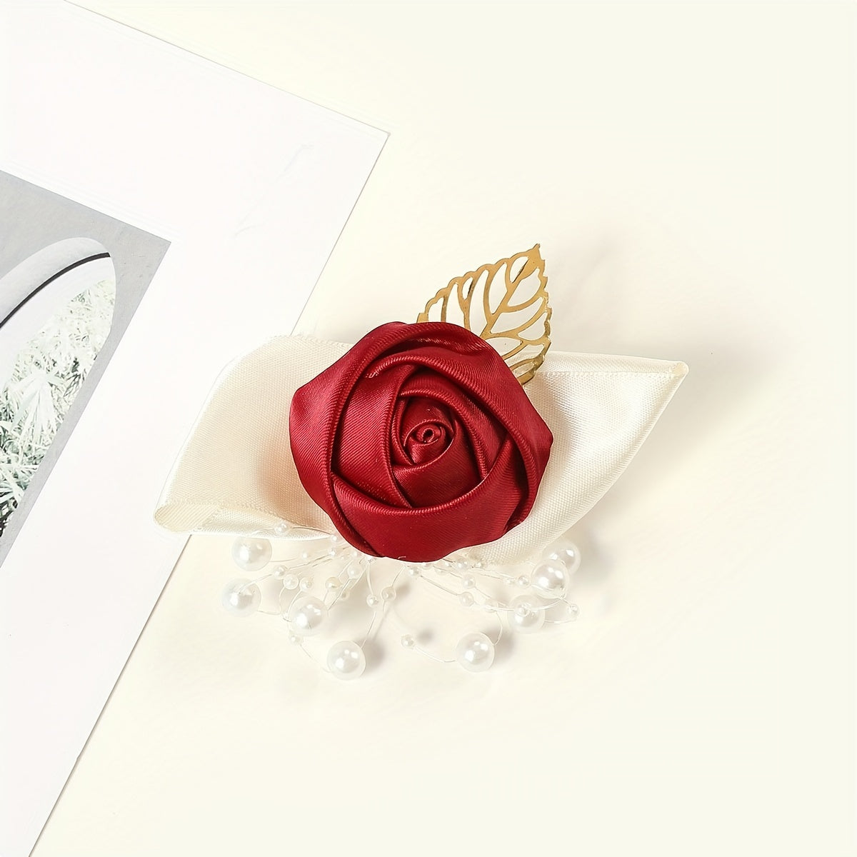 Satin Flower Wristband Floral Wrist Strap Bridal Wedding Decor