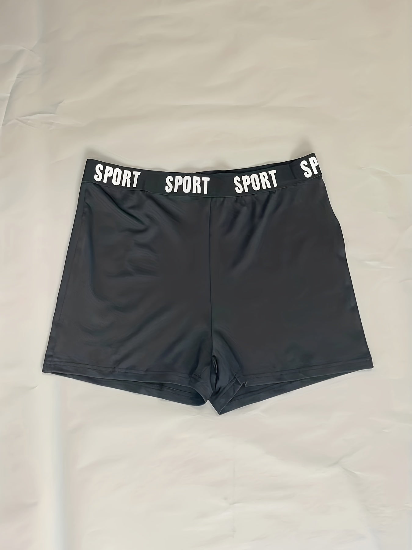2 Packs Letter Tape Shorts Casual Biker Shorts for Women