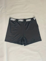 2 Packs Letter Tape Shorts Casual Biker Shorts for Women