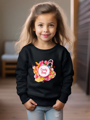 Girls Candy Shop Print Sweatshirt Long Sleeve Top