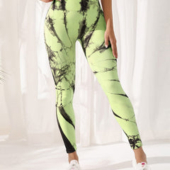 Tie Dye High Waist Yoga Pants Quick Dry Leggings Women's Activewear
