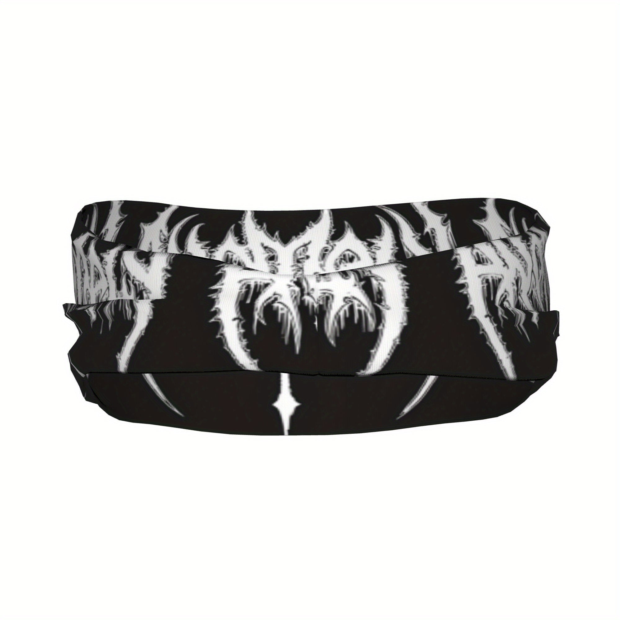 Death Metal Sports Headband Sweat Wicking Stretchy Polyester for Gym