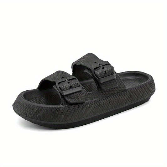 Men's Non Slip Platform Slides Soft Sole Cloud Slides For Indoor Outdoor