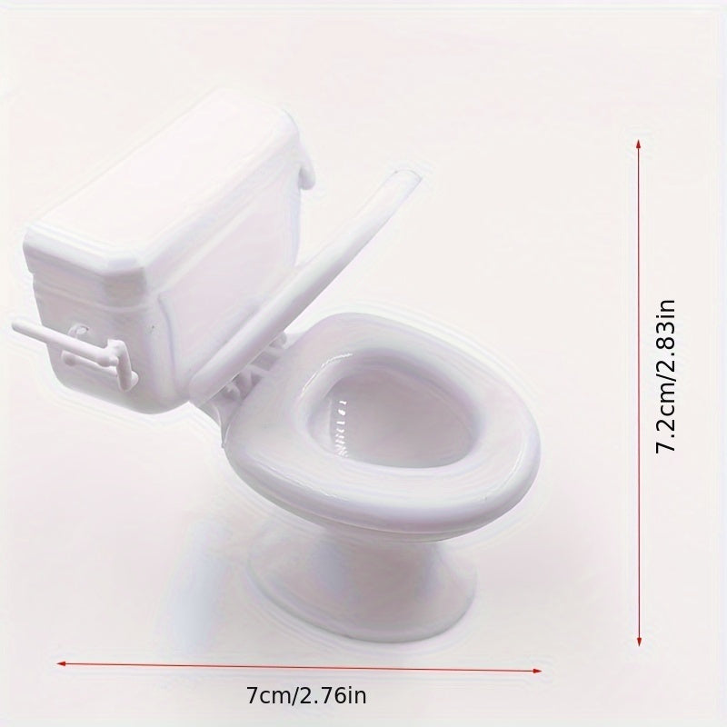 2pcs Dollhouse Bathroom Toilet Scene Accessories Mini Toilet