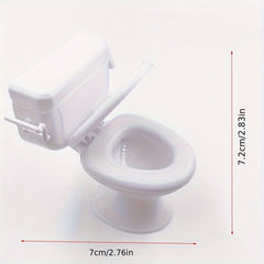 2pcs Dollhouse Bathroom Toilet Scene Accessories Mini Toilet