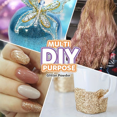 24 Colors Nail Art Glitter Powder 20g Bottle Golden Powder