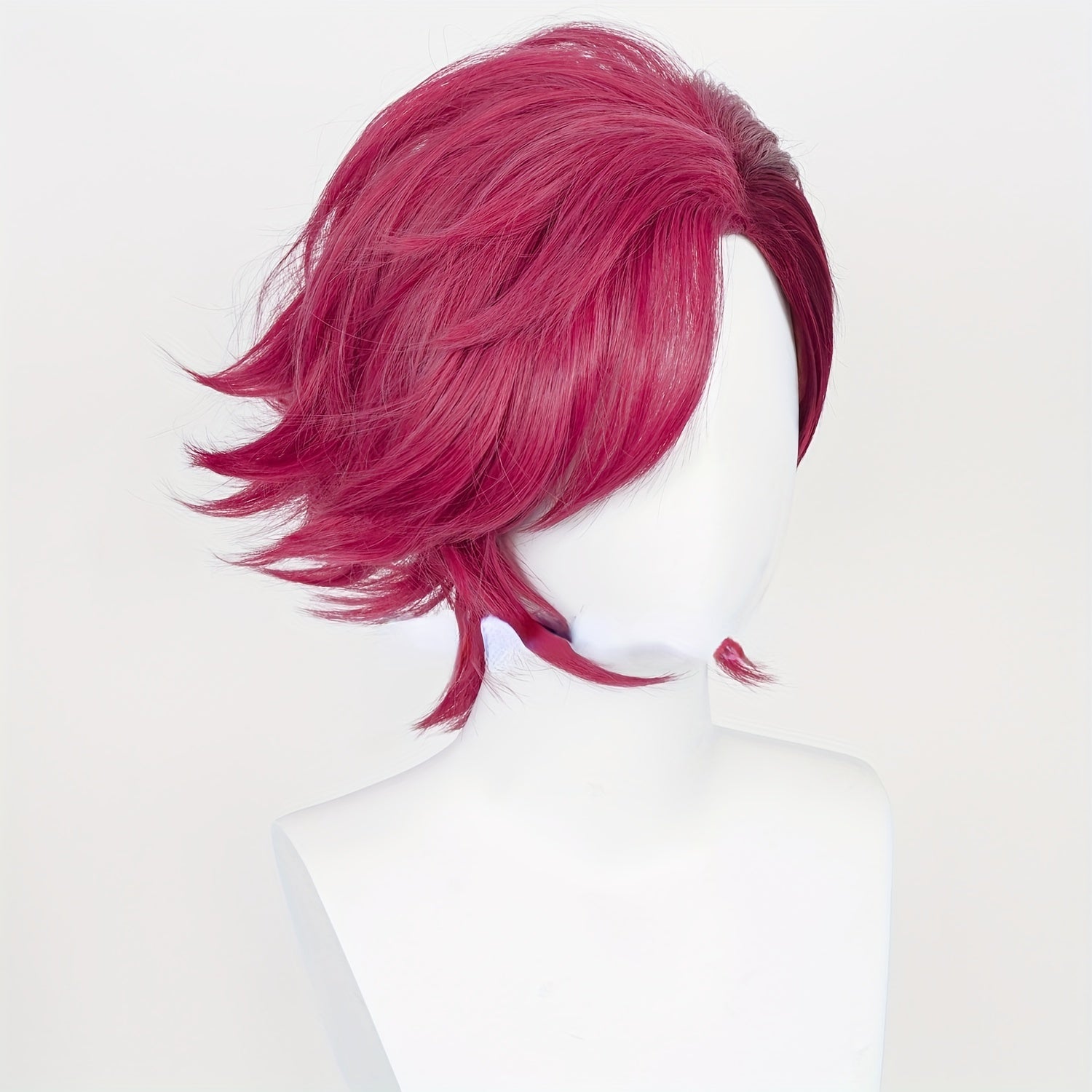 Men's Anime Wine Red Wig