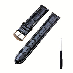 Men's Business Leather Watch Strap Brown