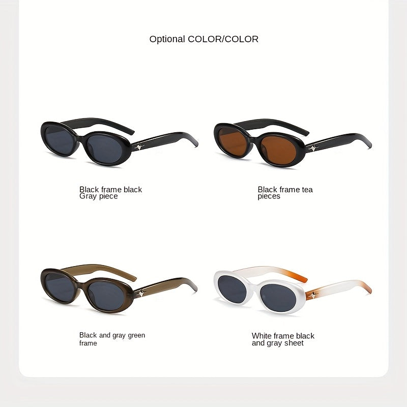 Oval Polarized Sunglasses UV Protection with Case