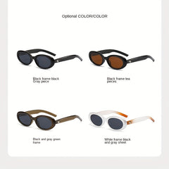 Oval Polarized Sunglasses UV Protection with Case
