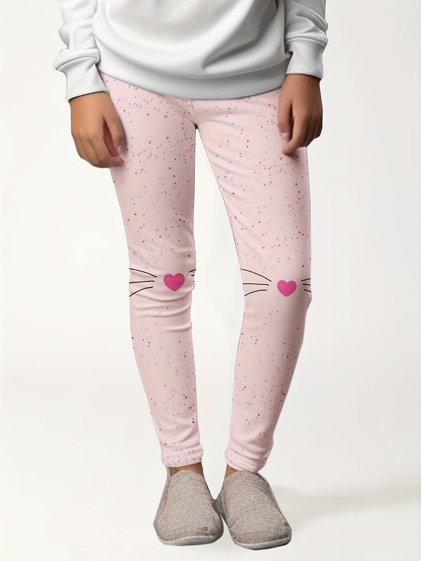 Sweet Girls Kitty Print Leggings Thick Leggings Fall Winter Gift
