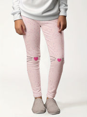 Sweet Girls Kitty Print Leggings Thick Leggings Fall Winter Gift