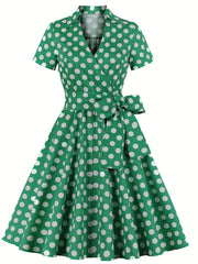 Polka Dot Print Retro Dress