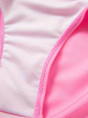 Girls' Pony Graphic Swimsuit with Ruffled Sleeves