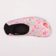 Cartoon Floral Barefoot Water Shoes for Girls | Quick Dry Lightweight Water Sock