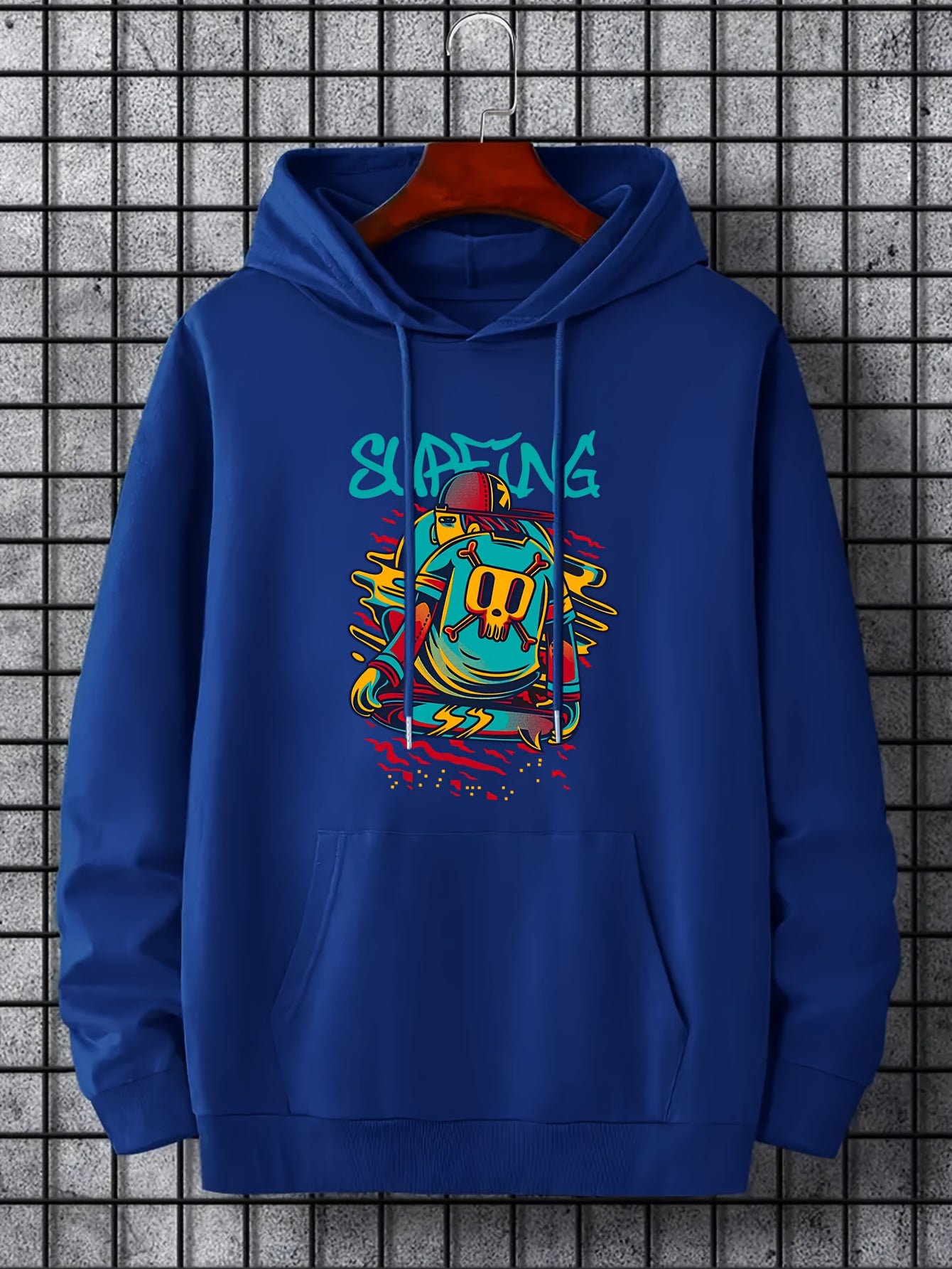 Men's Graffiti Surfing Hoodie Casual Sweatshirt