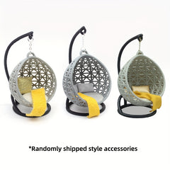 Mini Hanging Basket Chair 1pc Model ABS Resin DIY Dollhouse Swing Chair