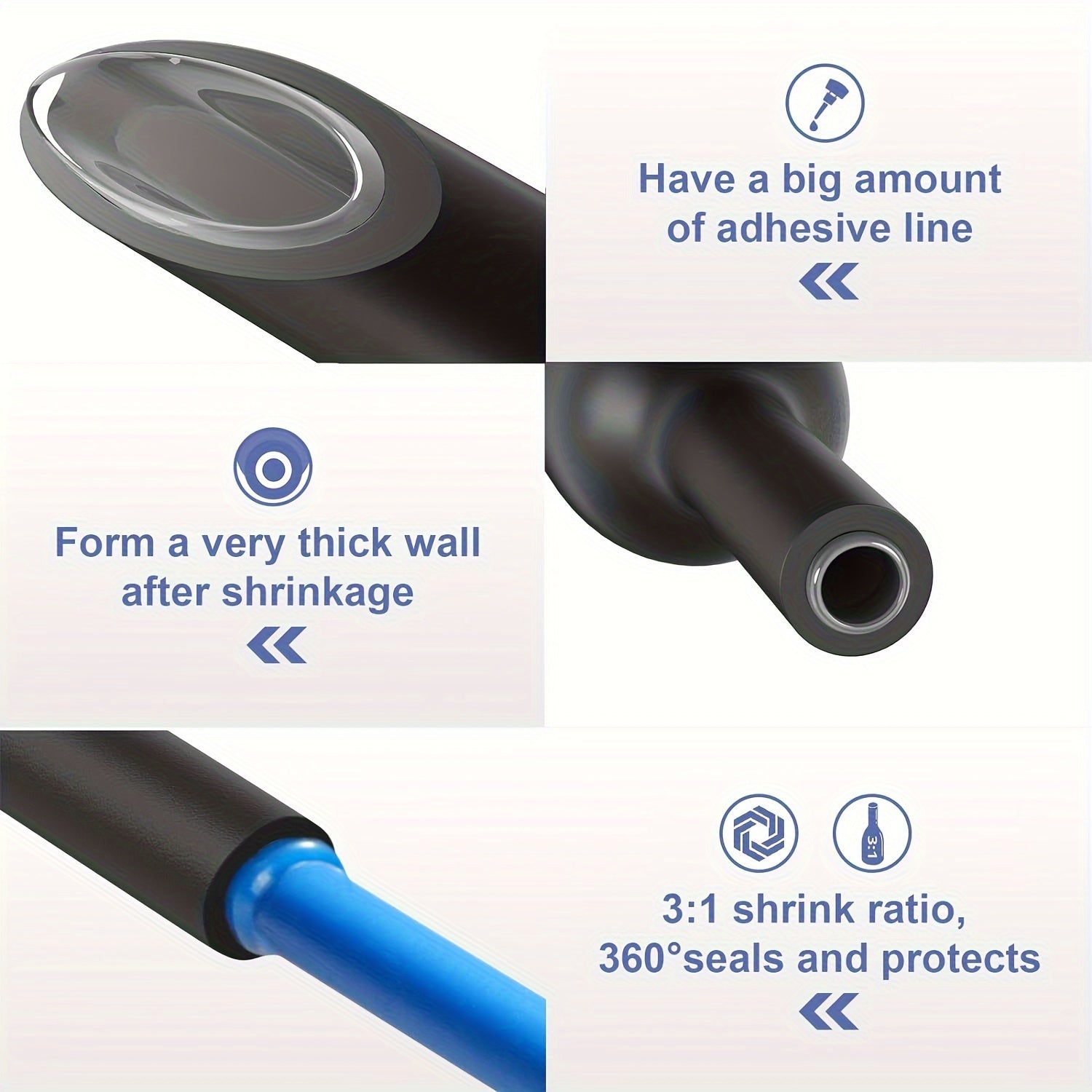 Archery Heat Shrink Tubing Rubber Wrap for Arrows 1m