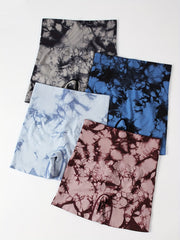 4pcs Tie Dye Biker Shorts High Elasticity for Gym Sessions