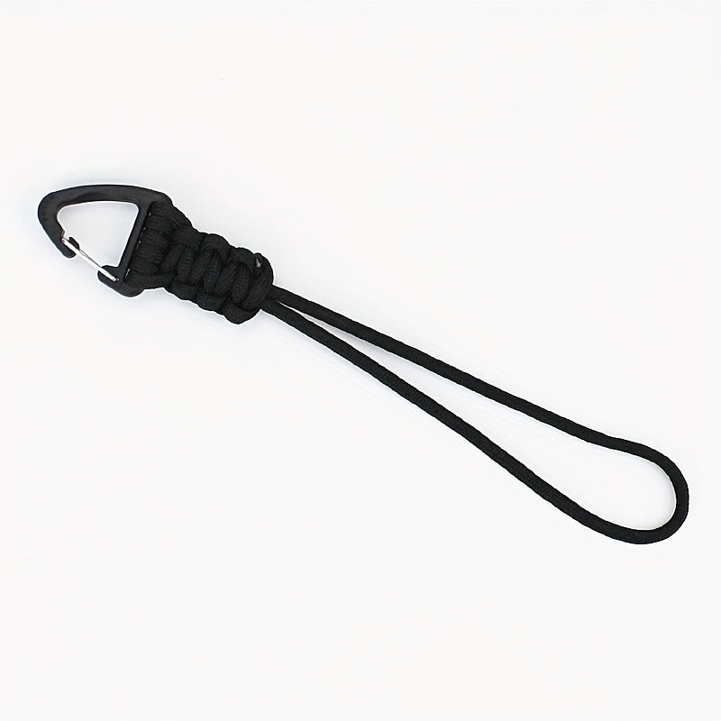Braided Nylon Keychain w/ Metal Triangle Buckle