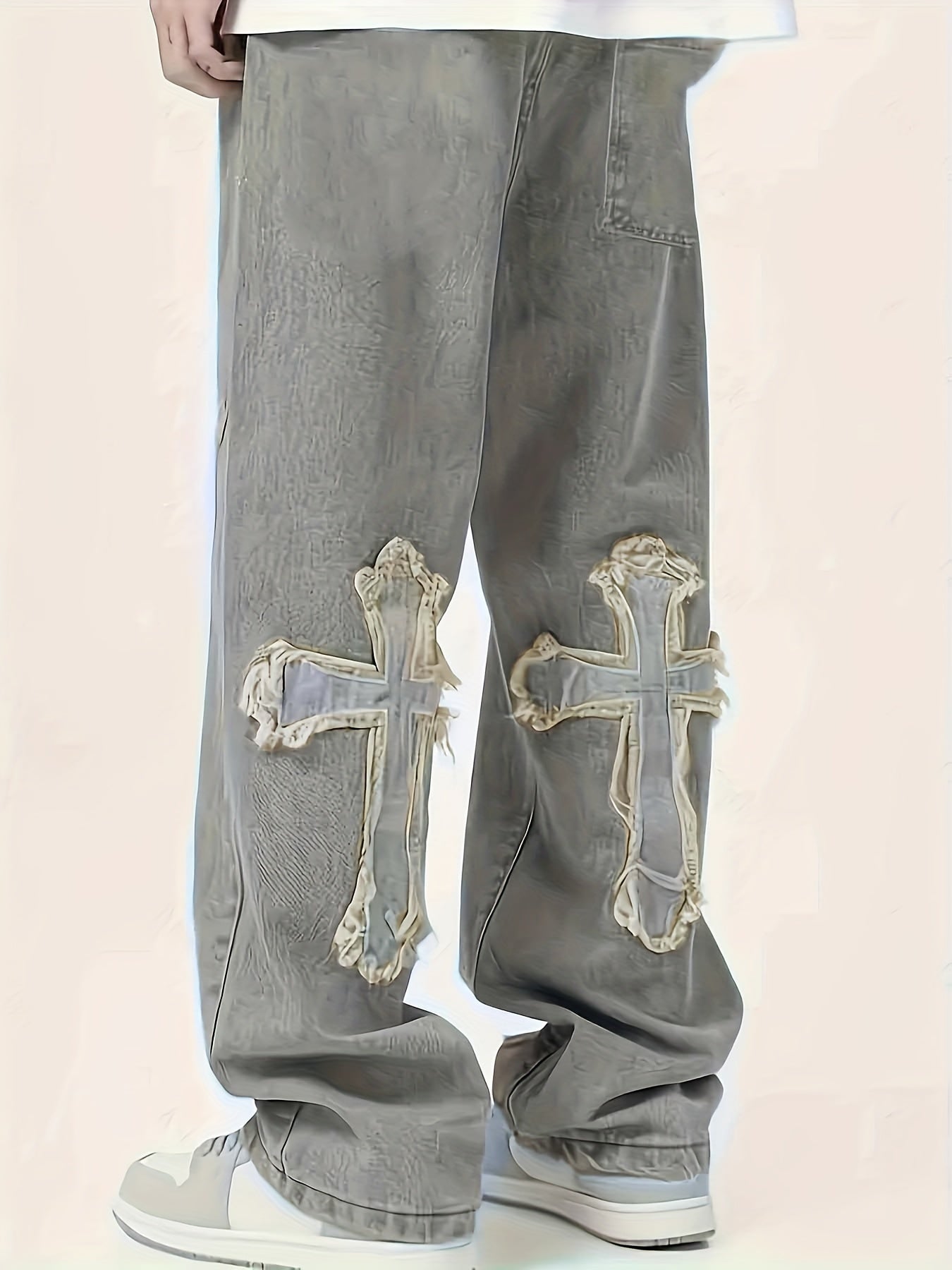 Loose Fit Baggy Jeans Men's Casual Denim Wide Leg Pants