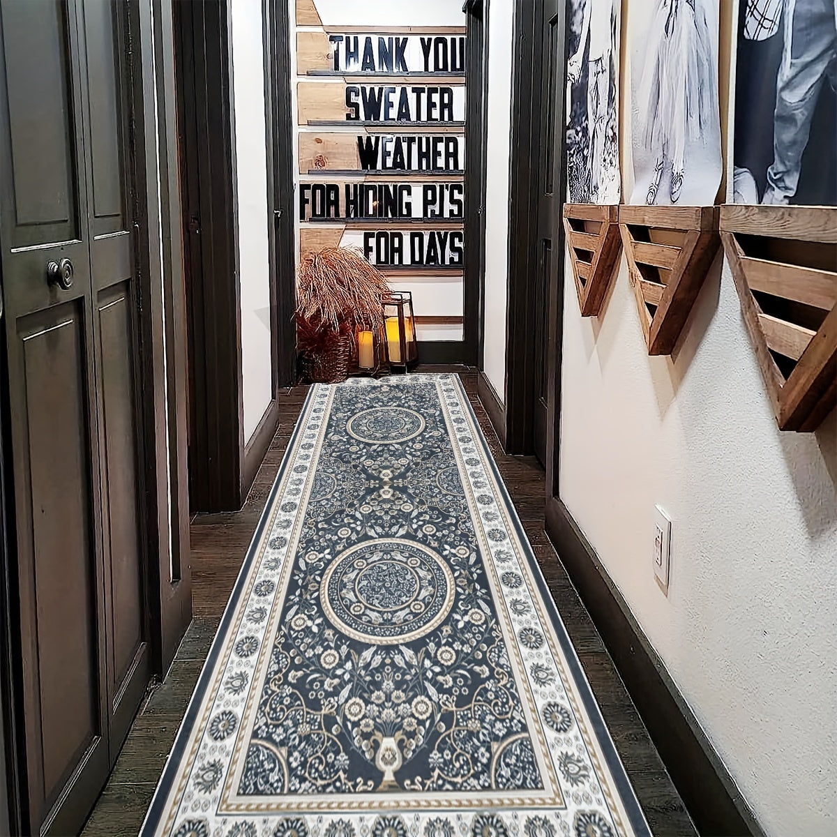 Oriental Hallway Rug Runner Soft Non Slip Machine Washable Stair Carpet Runner