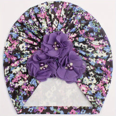 Threaded Print Baby Hat Baby Headscarf Hat