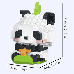 Cartoon Panda Building Blocks Toys DIY Mini Animals Assembly Models Toys