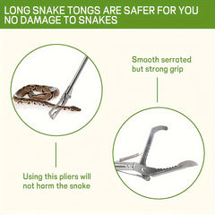 76 Professional Wide Jaw Snake Tong - Heavy Duty Reptile Catcher