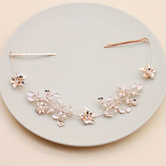 Bridal Flower Headband Rhinestone Hair Accessories Wedding Headdress