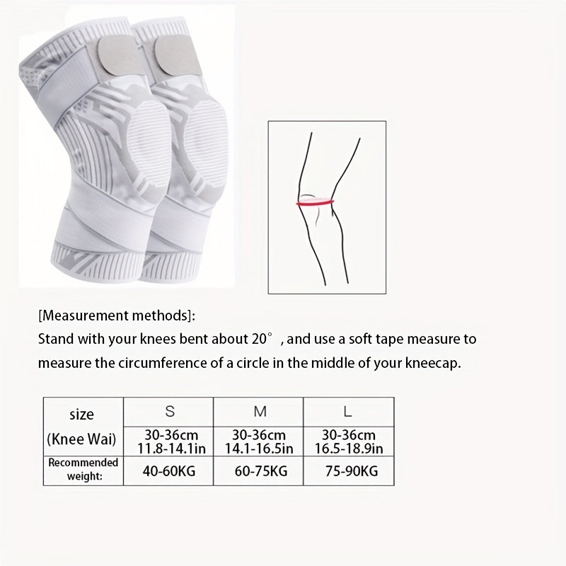 Professional Sports Knee Pads Spring Support Silicone Shock Absorption